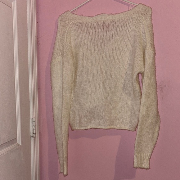 Off white urban outfitters small sweater with brown buttons - Picture 5 of 6